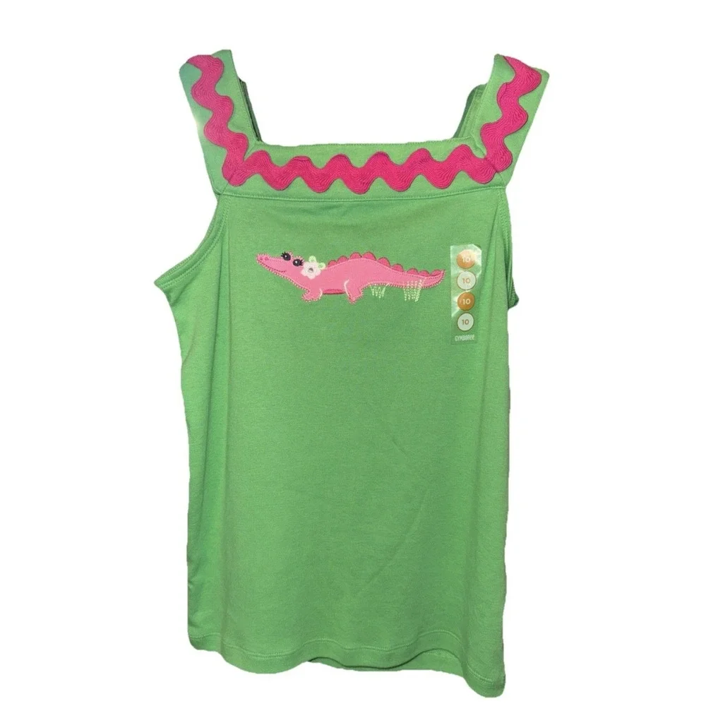 Gymboree Island Lily Girls Size 10 Green Top Shirt Blouse New